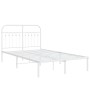 Estructura de cama de metal con cabecero blanca 120x200 cm de , Camas y somieres - Ref: Foro24-376647, Precio: 118,83 €, Desc...