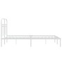 Estructura de cama de metal con cabecero blanca 120x200 cm de , Camas y somieres - Ref: Foro24-376647, Precio: 118,83 €, Desc...
