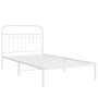 Estructura de cama de metal con cabecero blanco 107x203 cm de , Camas y somieres - Ref: Foro24-376645, Precio: 88,81 €, Descu...