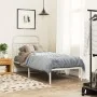 Metal bed frame with white headboard 75x190 cm by , Beds and slatted bases - Ref: Foro24-376639, Price: 60,06 €, Discount: %