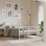 Estructura cama metal con cabecero y estribo blanco 120x190 cm de , Camas y somieres - Ref: Foro24-376664, Precio: 115,08 €, ...