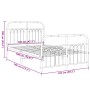 Estructura cama metal con cabecero y estribo blanco 120x190 cm de , Camas y somieres - Ref: Foro24-376664, Precio: 115,08 €, ...
