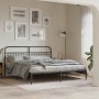 Estructura de cama con cabecero metal negro 183x213 cm de , Camas y somieres - Ref: Foro24-376605, Precio: 134,79 €, Descuent...