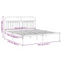 Estructura de cama con cabecero metal negro 183x213 cm de , Camas y somieres - Ref: Foro24-376605, Precio: 134,79 €, Descuent...