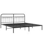 Estructura de cama con cabecero metal negro 200x200 cm de , Camas y somieres - Ref: Foro24-376607, Precio: 138,98 €, Descuent...