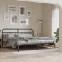 Estructura de cama con cabecero metal negro 200x200 cm de , Camas y somieres - Ref: Foro24-376607, Precio: 138,98 €, Descuent...