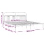 Estructura de cama con cabecero metal negro 200x200 cm de , Camas y somieres - Ref: Foro24-376607, Precio: 138,98 €, Descuent...