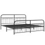 Estructura de cama cabecero y estribo metal negro 193x203 cm de , Camas y somieres - Ref: Foro24-376624, Precio: 167,92 €, De...