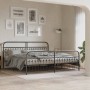 Estructura de cama cabecero y estribo metal negro 193x203 cm de , Camas y somieres - Ref: Foro24-376624, Precio: 167,92 €, De...