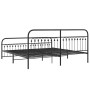 Estructura de cama cabecero y estribo metal negro 193x203 cm de , Camas y somieres - Ref: Foro24-376624, Precio: 167,92 €, De...