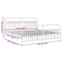 Estructura de cama cabecero y estribo metal negro 193x203 cm de , Camas y somieres - Ref: Foro24-376624, Precio: 167,92 €, De...