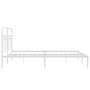 Estructura de cama de metal con cabecero blanca 150x200 cm de , Camas y somieres - Ref: Foro24-376651, Precio: 125,19 €, Desc...