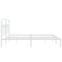 Estructura de cama de metal con cabecero blanco 183x203 cm de , Camas y somieres - Ref: Foro24-376653, Precio: 108,34 €, Desc...