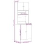 Mueble de cocina madera de ingeniería gris Sonoma 60x50x180 cm de , Armarios de cocina - Ref: Foro24-3276642, Precio: 183,34 ...