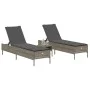 Tumbonas con cojines 2 unidades ratán sintético gris de , Tumbonas - Ref: Foro24-3261589, Precio: 282,17 €, Descuento: %