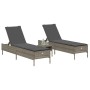 Tumbonas con cojines 2 unidades ratán sintético gris de , Tumbonas - Ref: Foro24-3261589, Precio: 285,55 €, Descuento: %