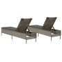 Tumbonas con cojines 2 unidades ratán sintético gris de , Tumbonas - Ref: Foro24-3261589, Precio: 285,55 €, Descuento: %