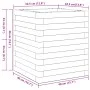 Jardinera de madera maciza de pino 40x40x46 cm de , Maceteros y jardineras - Ref: Foro24-3282399, Precio: 83,47 €, Descuento: %