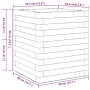 Jardinera de madera maciza de pino blanca 40x40x46 cm de , Maceteros y jardineras - Ref: Foro24-3282400, Precio: 100,73 €, De...