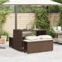 Set comedor de jardín 3 piezas y cojines ratán sintético marrón de , Conjuntos de jardín - Ref: Foro24-4003903, Precio: 246,0...