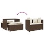 Set comedor de jardín 3 piezas y cojines ratán sintético marrón de , Conjuntos de jardín - Ref: Foro24-4003903, Precio: 246,0...