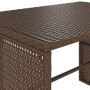 Set comedor de jardín 3 piezas y cojines ratán sintético marrón de , Conjuntos de jardín - Ref: Foro24-4003903, Precio: 246,0...