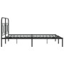 Estructura de cama con cabecero metal negro 140x200 cm de , Camas y somieres - Ref: Foro24-377118, Precio: 112,77 €, Descuent...