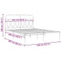 Estructura de cama con cabecero metal negro 140x200 cm de , Camas y somieres - Ref: Foro24-377118, Precio: 112,77 €, Descuent...