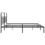 Estructura de cama con cabecero metal negro 200x200 cm de , Camas y somieres - Ref: Foro24-377124, Precio: 138,10 €, Descuent...
