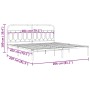 Estructura de cama con cabecero metal negro 200x200 cm de , Camas y somieres - Ref: Foro24-377124, Precio: 138,10 €, Descuent...