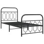 Estructura de cama con cabecero y estribo metal negro 80x200 cm de , Camas y somieres - Ref: Foro24-377126, Precio: 82,79 €, ...
