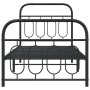 Estructura de cama con cabecero y estribo metal negro 80x200 cm de , Camas y somieres - Ref: Foro24-377126, Precio: 82,79 €, ...