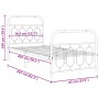 Estructura de cama con cabecero y estribo metal negro 80x200 cm de , Camas y somieres - Ref: Foro24-377126, Precio: 82,79 €, ...