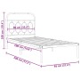 Estructura de cama de metal con cabecero blanco 90x190 cm de , Camas y somieres - Ref: Foro24-377158, Precio: 92,77 €, Descue...