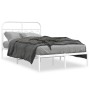 Estructura de cama de metal con cabecero blanca 120x200 cm de , Camas y somieres - Ref: Foro24-377164, Precio: 101,60 €, Desc...
