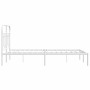 Estructura de cama de metal con cabecero blanca 120x200 cm de , Camas y somieres - Ref: Foro24-377164, Precio: 101,60 €, Desc...