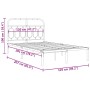 Estructura de cama de metal con cabecero blanca 120x200 cm de , Camas y somieres - Ref: Foro24-377164, Precio: 101,60 €, Desc...