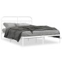 Estructura de cama de metal con cabecero blanca 140x190 cm de , Camas y somieres - Ref: Foro24-377166, Precio: 100,03 €, Desc...