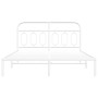 Estructura de cama de metal con cabecero blanca 140x190 cm de , Camas y somieres - Ref: Foro24-377166, Precio: 100,03 €, Desc...