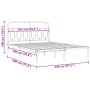 Estructura de cama de metal con cabecero blanca 140x190 cm de , Camas y somieres - Ref: Foro24-377166, Precio: 100,03 €, Desc...