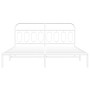Estructura de cama de metal con cabecero blanco 180x200 cm de , Camas y somieres - Ref: Foro24-377170, Precio: 114,78 €, Desc...