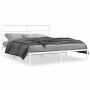 Estructura de cama de metal con cabecero blanco 193x203 cm de , Camas y somieres - Ref: Foro24-377172, Precio: 112,36 €, Desc...
