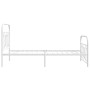 Estructura cama metal con cabecero y pie cama blanca 100x200 cm de , Camas y somieres - Ref: Foro24-377179, Precio: 73,96 €, ...