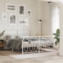 Estructura cama metal con cabecero y estribo blanco 140x200 cm de , Camas y somieres - Ref: Foro24-377185, Precio: 109,48 €, ...