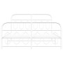 Estructura cama metal con cabecero y estribo blanco 140x200 cm de , Camas y somieres - Ref: Foro24-377185, Precio: 109,48 €, ...
