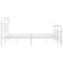 Estructura cama metal con cabecero y estribo blanco 140x200 cm de , Camas y somieres - Ref: Foro24-377185, Precio: 109,48 €, ...