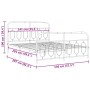 Estructura cama metal con cabecero y estribo blanco 140x200 cm de , Camas y somieres - Ref: Foro24-377185, Precio: 109,48 €, ...