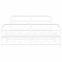 Estructura cama metal con cabecero y estribo blanco 160x200 cm de , Camas y somieres - Ref: Foro24-377187, Precio: 125,94 €, ...