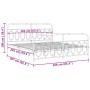 Estructura cama metal con cabecero y estribo blanco 160x200 cm de , Camas y somieres - Ref: Foro24-377187, Precio: 125,94 €, ...