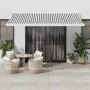 Toldo retráctil aluminio y tela gris antracita y blanco 4x3 m de , Toldos - Ref: Foro24-3216125, Precio: 908,90 €, Descuento: %
